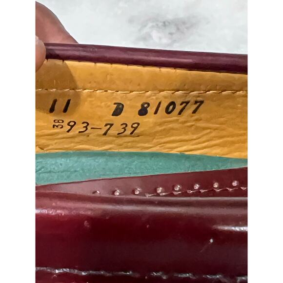 Sebago Classic Penny Loafers Burgundy Leather Men’s 11D 81077 Handsewn USA main image 8